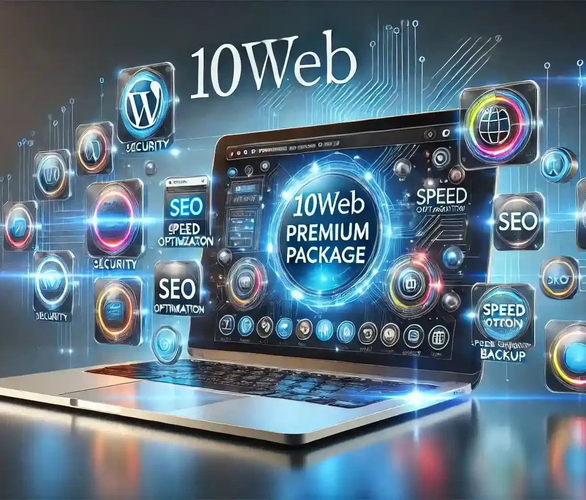 10Web Premium WordPress Plugins package dashboard showing forms, social media, and utility tools