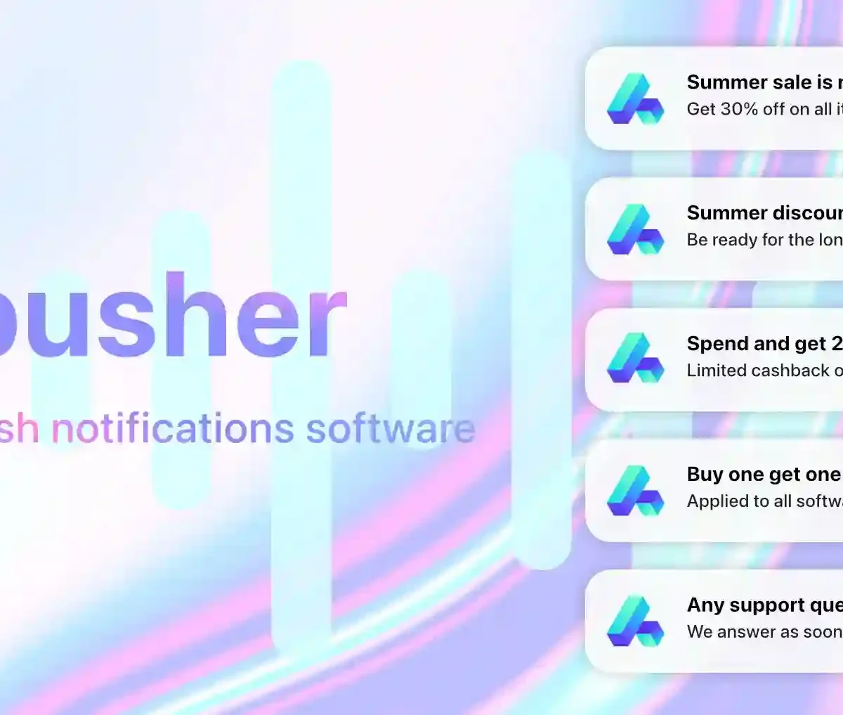 66Pusher web push notifications PHP script dashboard