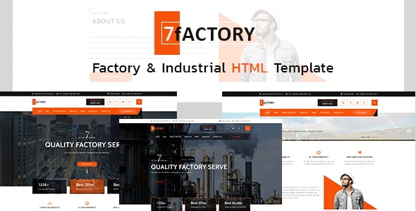 7fACTORY industrial HTML template for factory and manufacturing websites