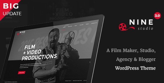 9Studio filmmaker WordPress theme with Elementor Pro