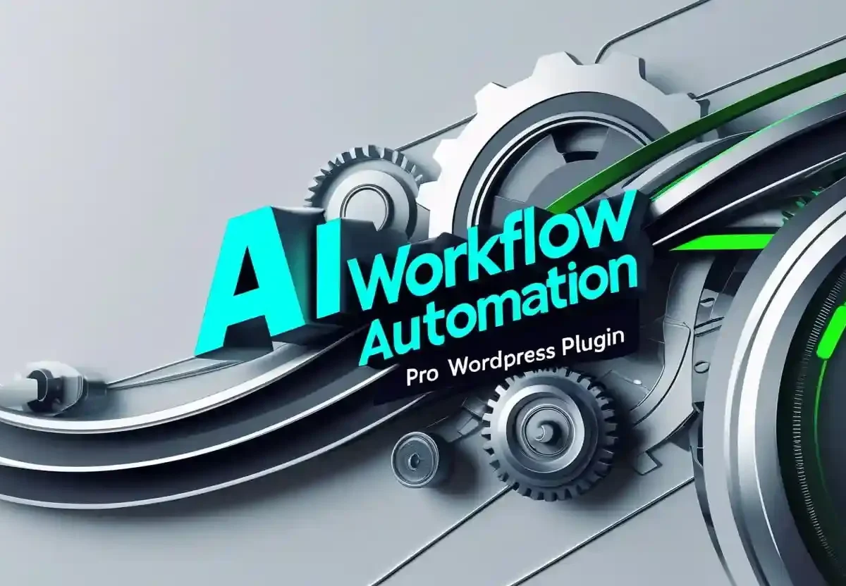 AI Workflow Automation Pro WordPress plugin dashboard showing visual workflow builder