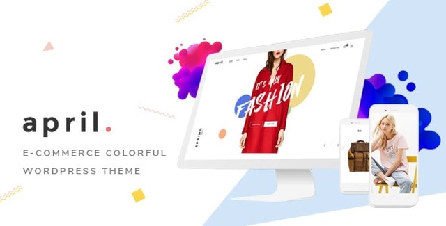 APRIL fashion WooCommerce WordPress theme homepage preview showcasing modern online store layout