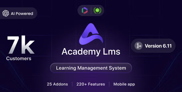Academy LMS learning management system PHP script course marketplace dashboard