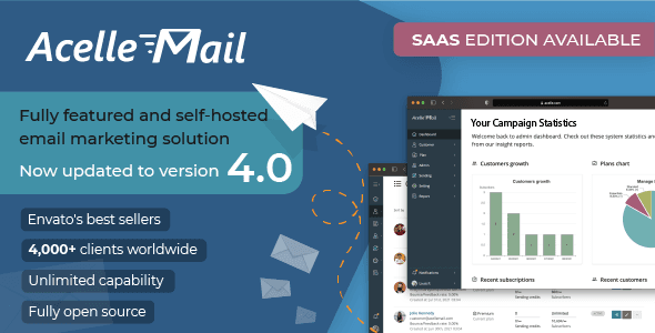 Acelle Mail self-hosted email marketing software interface for campaign automation and subscriber management