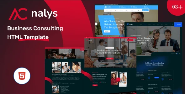 Acnalys business consulting HTML template preview on desktop and mobile devices