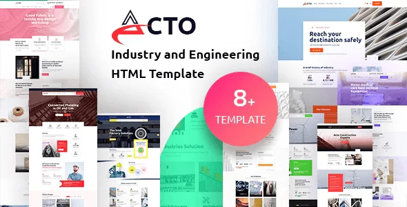 Acto industry and engineering HTML template homepage preview