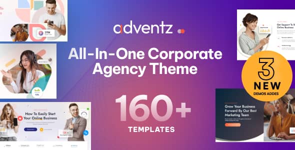 Adventz corporate WordPress theme for business websites
