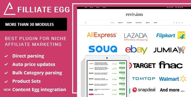 Affiliate Egg WordPress plugin for niche affiliate marketing with local store support