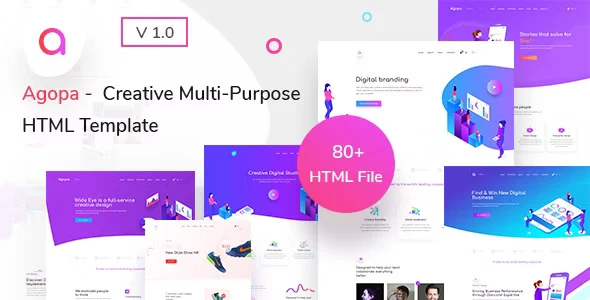Agopa creative multipurpose HTML template homepage preview