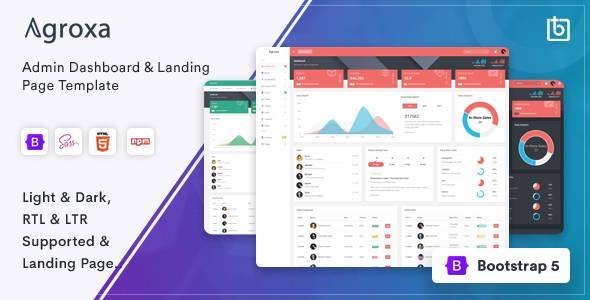 Agroxa Material Design admin dashboard template interface