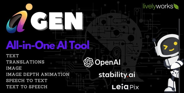 AiGen all-in-one AI generation tool interface showing image, content, and coding features