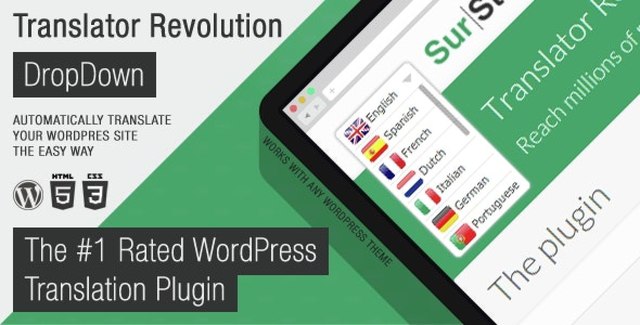 Ajax Translator Revolution WordPress translation plugin dropdown interface