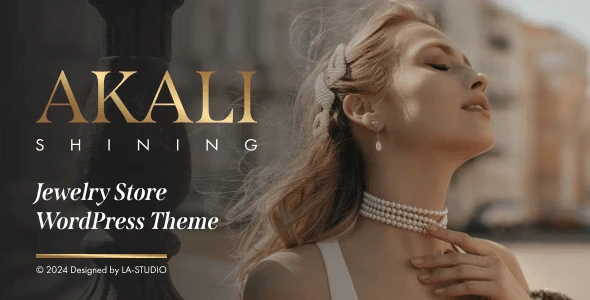 Akali jewelry store WordPress theme homepage design preview