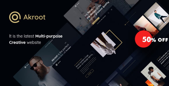 Akroot multipurpose HTML5 template homepage preview