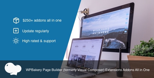 All In One Addons for WPBakery Page Builder plugin dashboard showing bundled elements