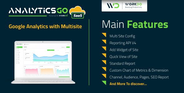 AnalyticsGo SaaS Google Analytics multisite PHP script dashboard