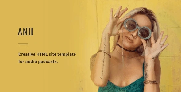 Anii modern podcast HTML template for audio website design