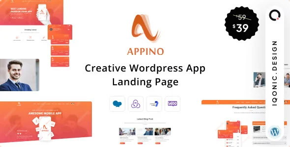 Appino WordPress theme for mobile app landing pages