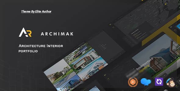 Archimak architecture and interior design portfolio WordPress theme preview