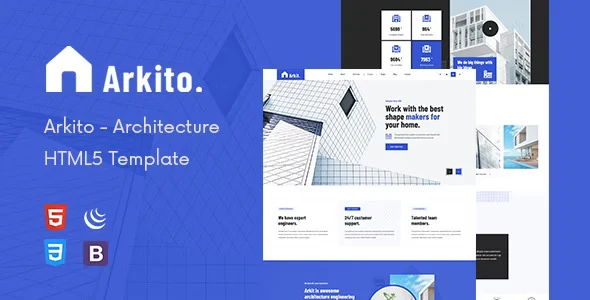 Arkito responsive architecture HTML template for professional websites