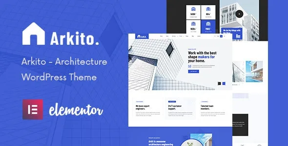 Arkito architecture WordPress theme - modern and elegant design for architecture websites