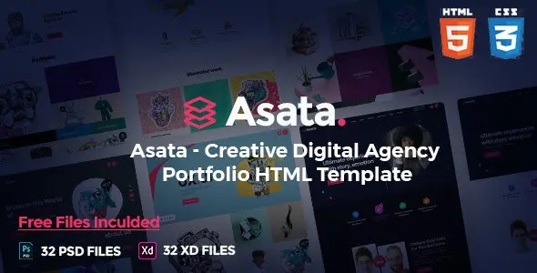 Asata creative digital agency HTML5 template responsive website design