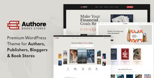 Authore WordPress theme for authors and publishers featuring a clean reading-optimized layout