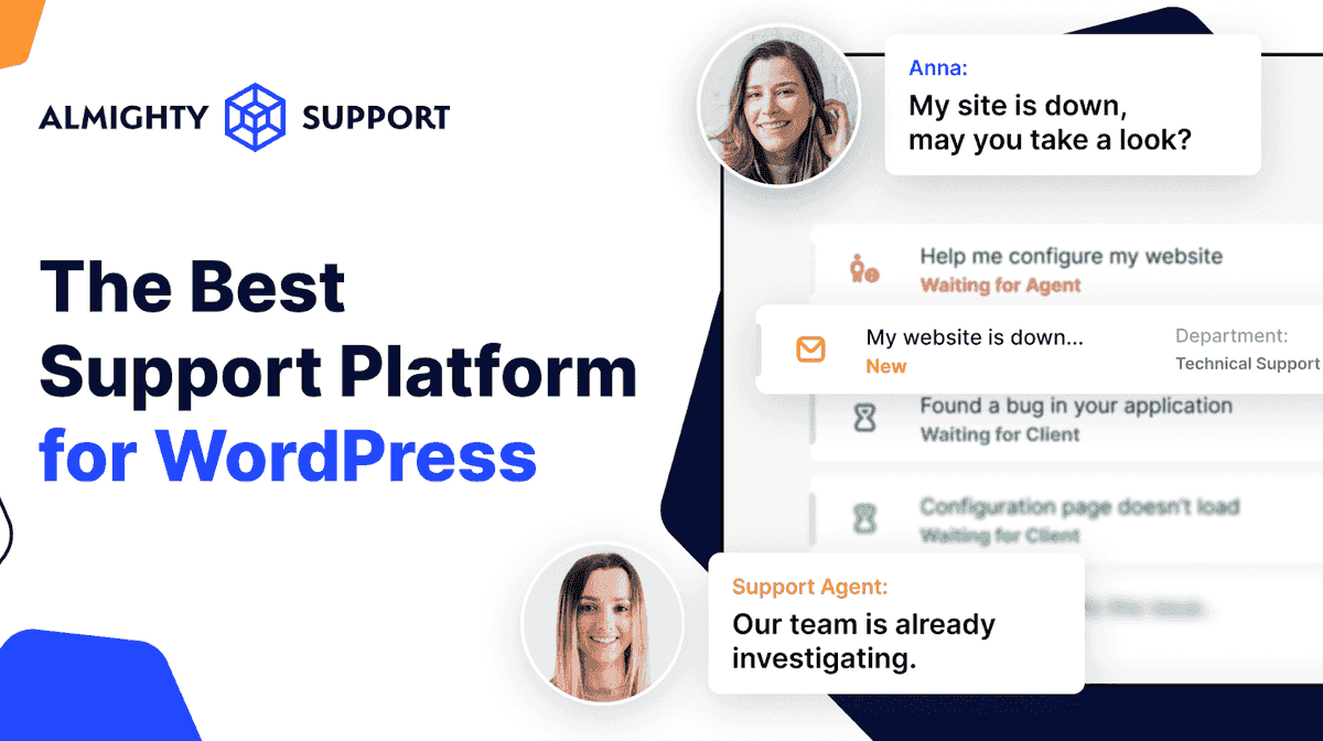 Aiwedesk Pro WordPress support ticket plugin dashboard showing ticket management interface
