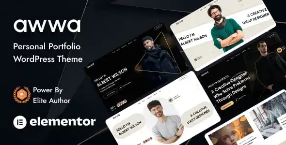 Awwa portfolio WordPress theme with one-page layout