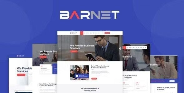 Barnet business consulting WordPress theme preview with Elementor PRO layout