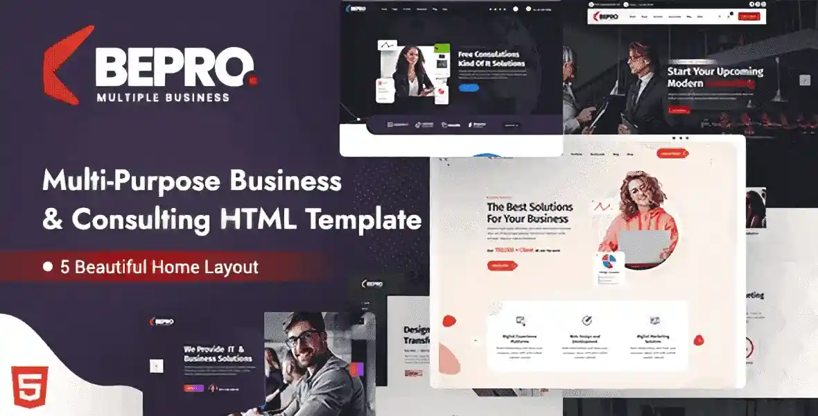 Bepro multipurpose HTML business template preview