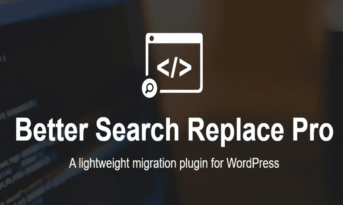 Better Search Replace Pro WordPress migration plugin interface