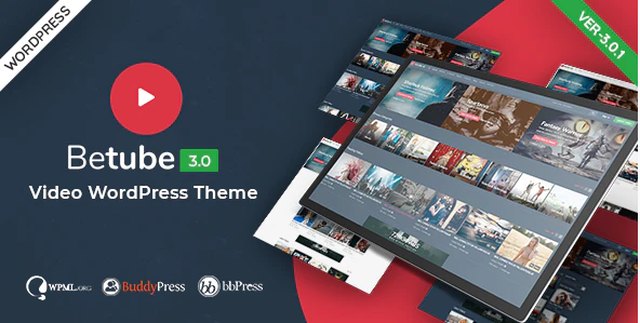 Betube video WordPress theme responsive layout with full-width video templates and page slider