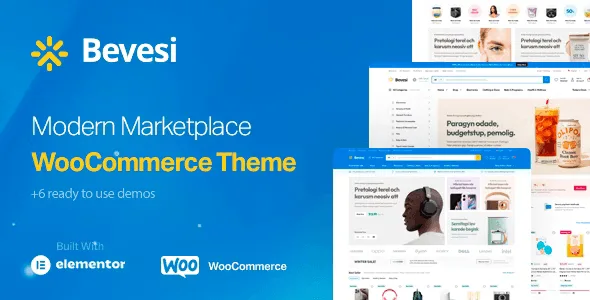 Bevesi multi-vendor marketplace WooCommerce WordPress theme preview