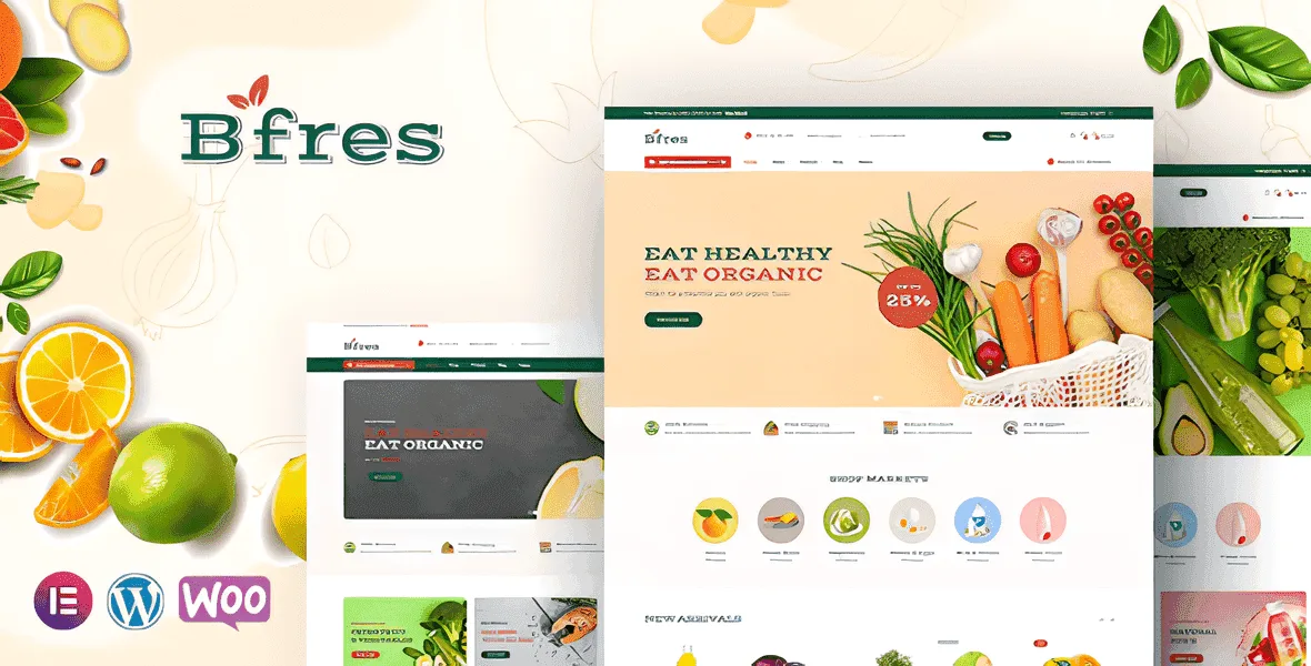 Bfres organic food WooCommerce theme for WordPress