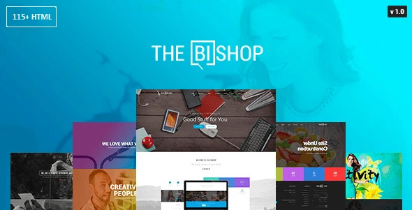 Bishop multi-purpose responsive HTML template preview showcasing clean cross-browser design