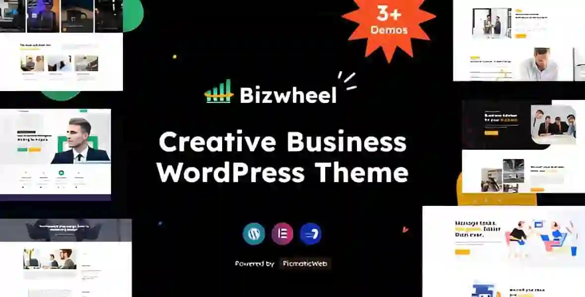 Bizwheel WordPress theme business and consulting homepage layout preview