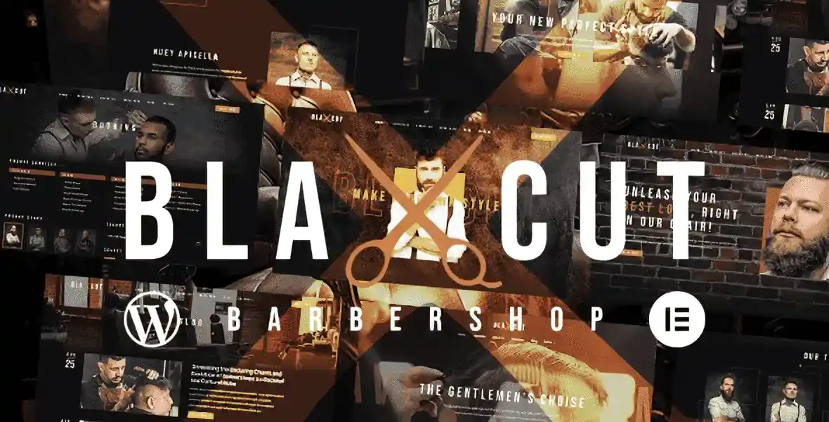 Blaxcut barbershop WordPress theme for hair salons and personal care businesses