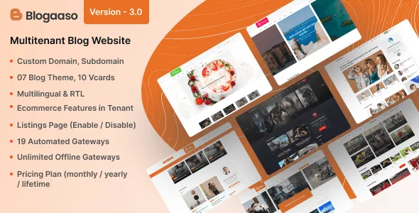 Blogaaso multi-tenant blog website PHP script platform interface