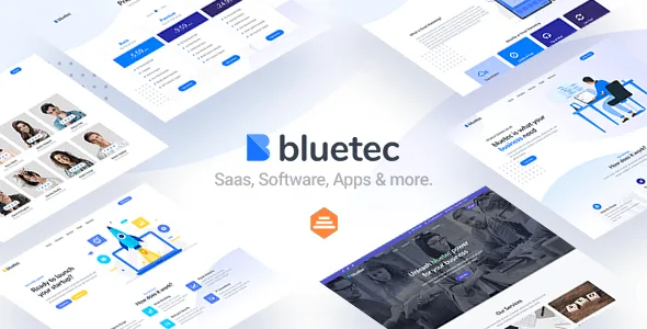 Bluetec SaaS website template HTML homepage demo preview