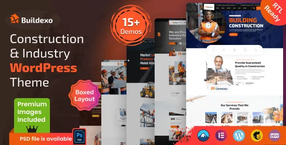 Blxo construction WordPress theme with Elementor page builder