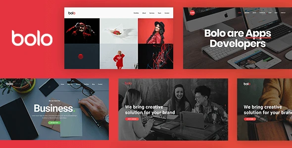 Bolo responsive one page HTML template built on Bootstrap 5 for portfolios and agencies