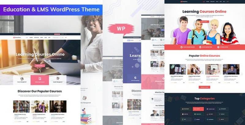 Bookflare modern education and LMS WordPress theme
