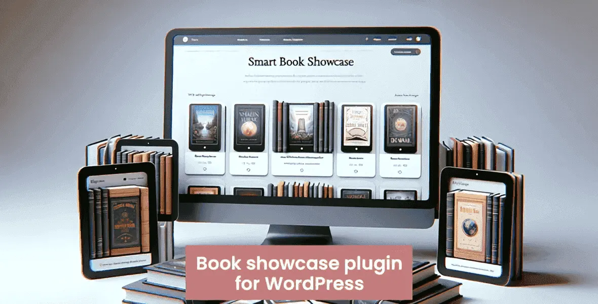 Bookify book showcase WordPress plugin displaying a responsive book collection layout