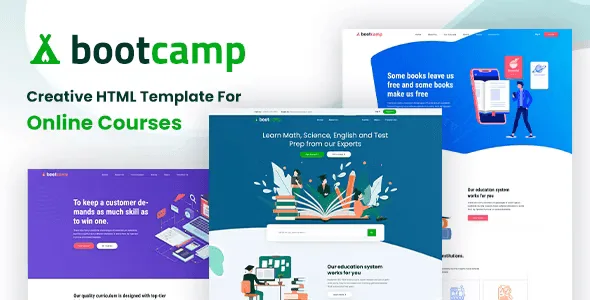 Bootcamp online courses and education HTML template