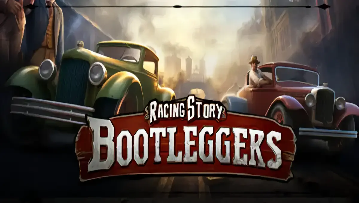 Bootleggers Mafia Racing Story PC game box art featuring a 1930s prohibition era racing scene