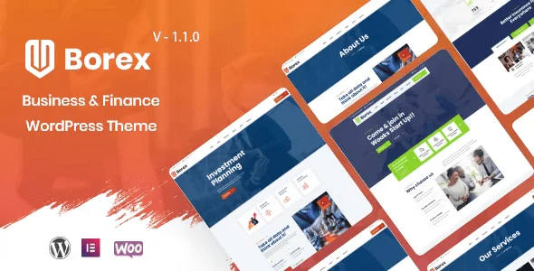 Borex business and finance WordPress theme professional corporate website design