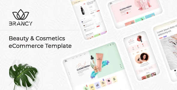 Brancy beauty salon website template with modern spa design