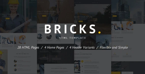 Bricks construction WordPress theme for building businesses