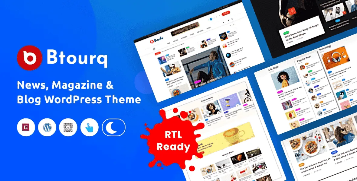 Btourq WordPress news magazine and blog theme layout